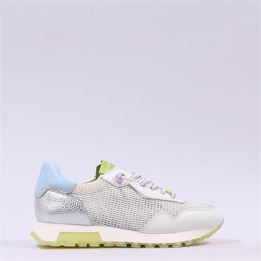 Hispanitas Oregon Bungee Lace Trainer - White Lime